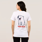 Pixel Art Polar Bär - Niedliches Retro 8-Bit Tier Tri-Blend Shirt (Rückseite voll)