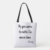 Pixel art portrait  fierce woman with silent gaze tasche (Rückseite)