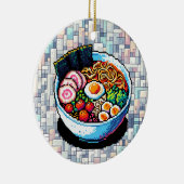 Pixel Art Ramen Noodles Keramik Ornament (Rechts)