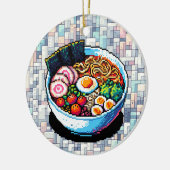Pixel Art Ramen Noodles Keramik Ornament (Links)