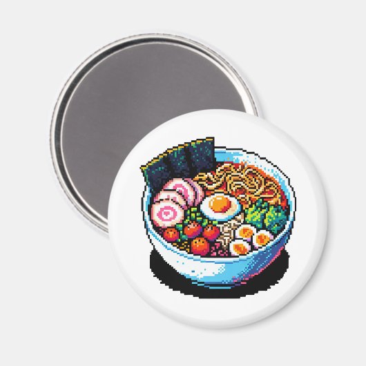 Pixel Art Ramen Noodles Magnet (Vorderseite/Rückseite)