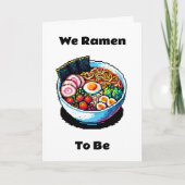 Pixel Art Ramen Noodles Pun Funny Valentine's Day Karte (Vorderseite)