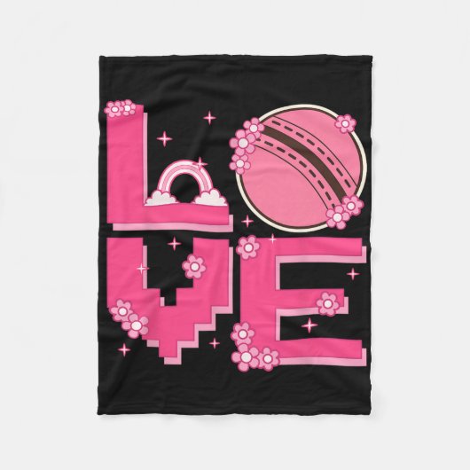 Pixel Art Retro 60s 70s Style Hippie Outfit Love C Fleecedecke (Vorderseite)