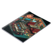 Pixel Art Retro Star Diner Notebook Notizblock (Linke Seite)
