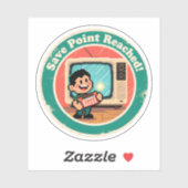 Pixel Art Rett Cartridge Abzeichen - Gaming Nostal Aufkleber (Blatt)