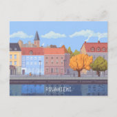 Pixel Art Rovaniemi Finnland Postkarte (Vorderseite)