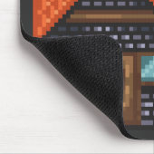 Pixel Art Santa auf dem Dach Weihnachtshaus Szene Mousepad (Ecke)