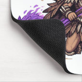 Pixel-Art-Schamane-Krieger mit Geistwölfen Fantasi Mousepad (Ecke)