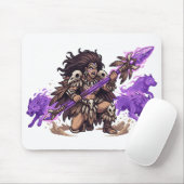 Pixel-Art-Schamane-Krieger mit Geistwölfen Fantasi Mousepad (Mit Mouse)
