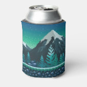 Pixel Art: Schneeberge Nacht. Dosenkühler (Kanne Rückseite)