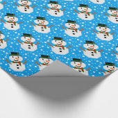 Pixel Art SCHNEEMANN Geschenkpapier (Ecke)