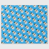 Pixel Art SCHNEEMANN Geschenkpapier (Flach)