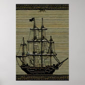 Pixel Art, Segelboot auf See | Art der AI Poster (Vorne)