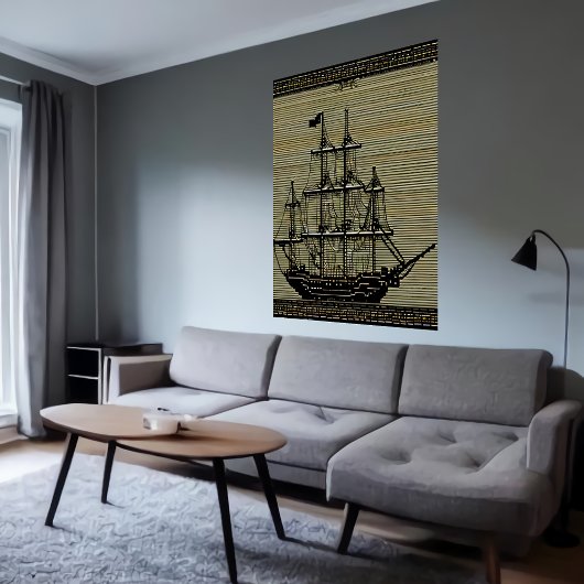 Pixel Art, Segelboot auf See | Art der AI Poster