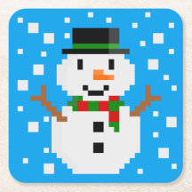 Pixel Art SNOWMAN 3