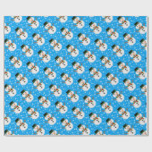 Pixel Art SNOWMAN Geschenkpapier (Flach)