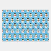 Pixel Art SNOWMAN Geschenkpapier Set (Vorderseite 3)