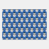 Pixel Art SNOWMAN Geschenkpapier Set (Vorderseite 2)
