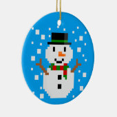Pixel Art SNOWMAN Weihnachtsschmuck (Rechts)