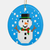 Pixel Art SNOWMAN Weihnachtsschmuck (Links)