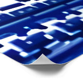 Pixel Art, Stadt im Schnee | AI Art Poster (Ecke)