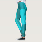 Pixel Art Style - Cooles Aquamarines Blockmuster Leggings (Links)