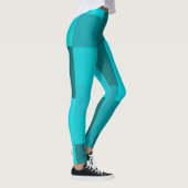 Pixel Art Style - Cooles Aquamarines Blockmuster Leggings (Rechts)