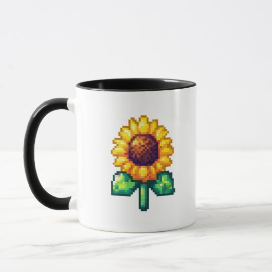 Pixel Art Sunflower Tasse (Links)