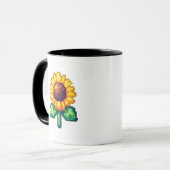 Pixel Art Sunflower Tasse (Vorderseite Links)