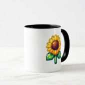 Pixel Art Sunflower Tasse (VorderseiteRechts)