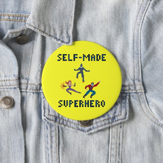 Pixel Art Superheroes-Schlüsselanhänger Button (Beispiel)