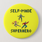 Pixel Art Superheroes-Schlüsselanhänger Button (Vorderseite)