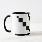 Pixel Art Tasse - Schwarz/Weiß Minimalistisch (Links)