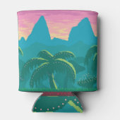 Pixel Art Tropics Landsspiel Dosenkühler (Rückseite)
