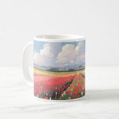 Pixel Art Tulip Agricultur Kaffeetasse (Vorderseite Links)
