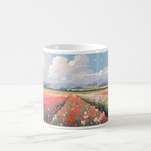 Pixel Art Tulip Agricultur Kaffeetasse (Mittel)