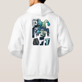 Pixel Art und Monster Hoodie (Rückseite)