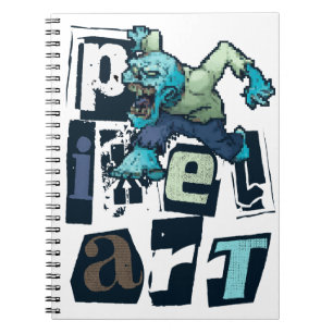 Pixel Art und Monster Notizblock