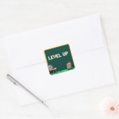 Pixel Art Up Studies Square Quadratischer Aufkleber (Umschlag)