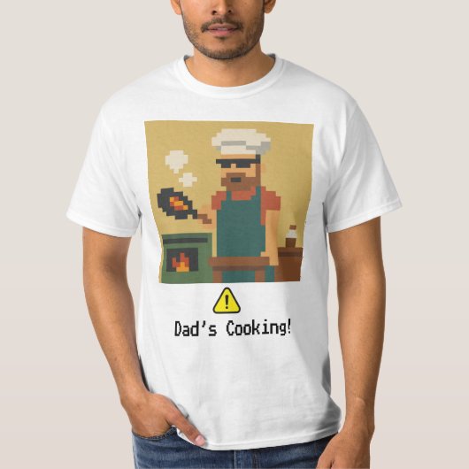 Pixel Art Vater's Cooking T-Shirt (Vorderseite)