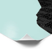 Pixel Art Venetian Mask Geisha Poster (Ecke)