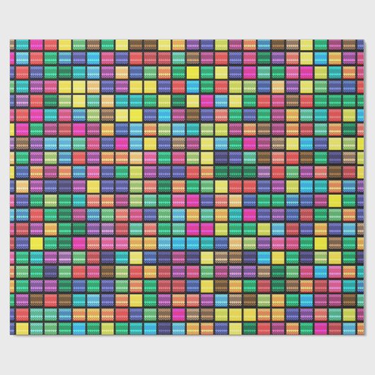 Pixel art videogaming geschenkpapier (Flach)