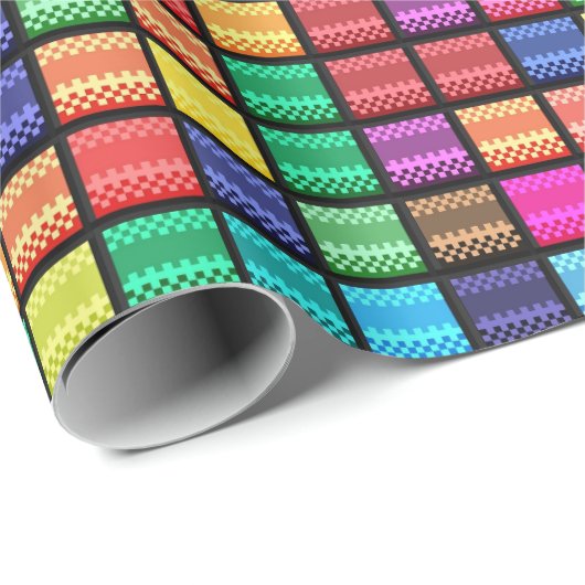 Pixel art videogaming geschenkpapier (Rolleneckpunkt)