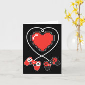 Pixel Art Videospiel Controller Valentinstag Gam Karte (Gelbe Blume)