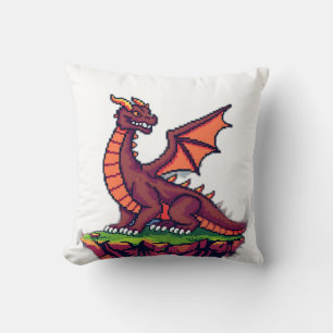 Pixel Art Vintag Dragon Kissen