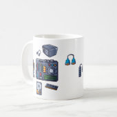 Pixel-Art von PC-Komponenten Kaffeetasse (Vorderseite Links)