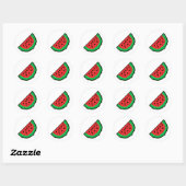 Pixel art Watermelon-Aufkleber Runder Aufkleber (Blatt)