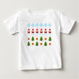 Pixel Art Weihnachten Baby T-shirt