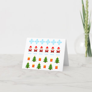 Pixel-Art-Weihnachten Feiertagskarte