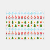 Pixel Art Weihnachten Fleecedecke (Vorderseite (Horizontal))